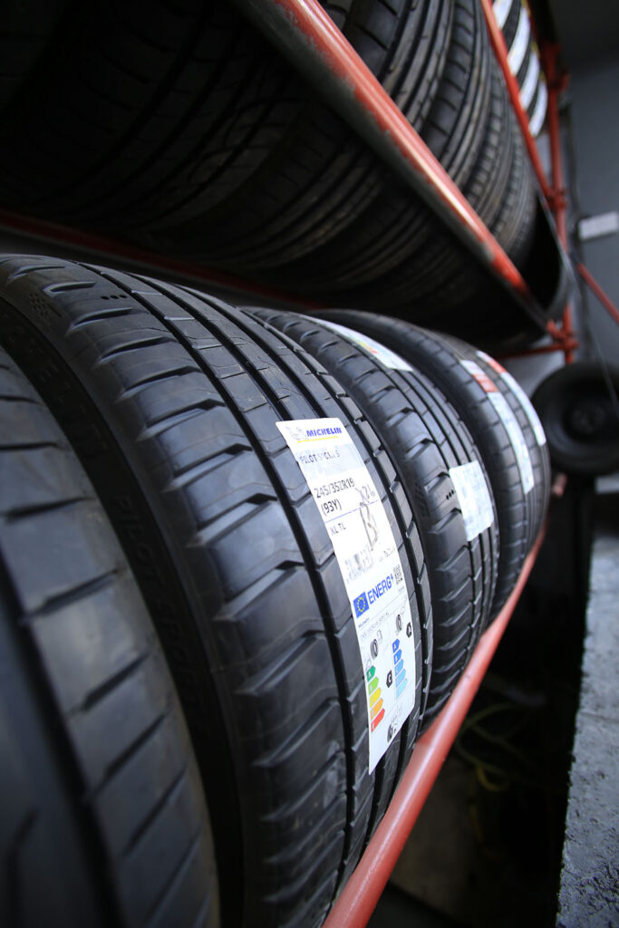 New tyre being fitted at Platinum Tyres Doncaster
