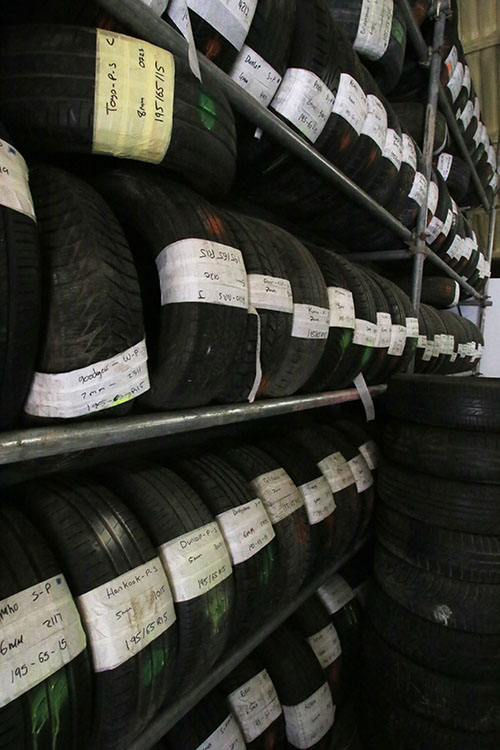 Inspected A-rated part worn tyres ready for fitting in Doncaster